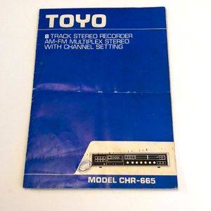 Toyo 8 Track Stereo Recorder Owners Manual
